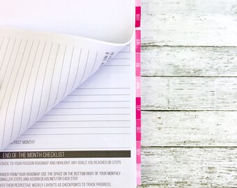 monthly planner with tabs