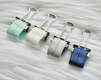 Pen Loop Set - Four Colors - Teal - White - Gray - Navy - Planner Accessories - Travelers Notebook Accessory