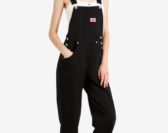 90s Deadstock Baggy Overall Pants - Black!