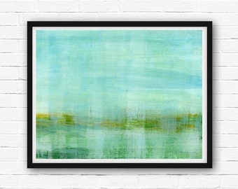 ABSTRACT painting, giclee, abstract giclee, fine art print, modern painting, giclee art print, pastell painting, landscape, green, blue