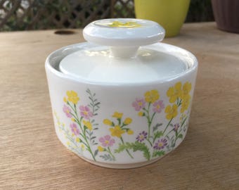 Noritake 1970's Sugar Bowl Flower Power