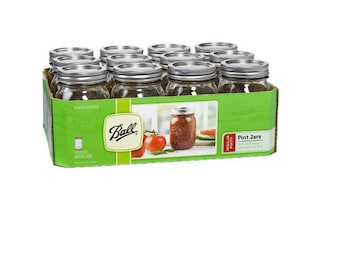 Ball Mason Jars, One Pint | 12 per case