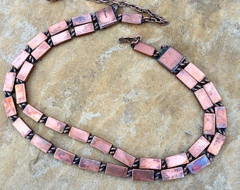 Vintage Renoir Copper Double Strand Necklace