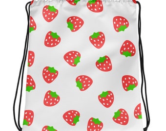 Strawberry Drawstring bag