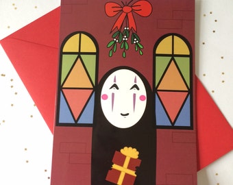 No Face Spirited Away Christmas Card