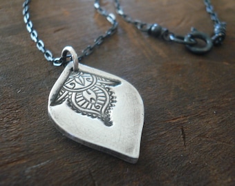 Noceur Necklace - Handmade. Oxidized Fine and Sterling Silver