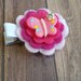 Butterfly Pink Felt Flower Hair Clip / Toddler Hair Clip / Kids Hair Clip / Single Hair Clip / Non Slip /