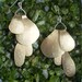 Arizona Prickly Pear cactus brass and sterling Chandelier earrings