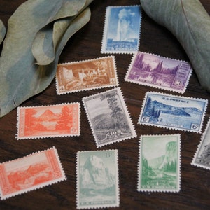 Vintage 1934 National Park Postage Stamp Set