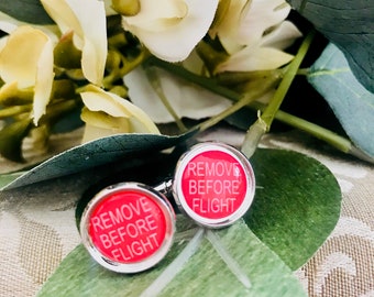 Cuff Links "Remove Before Flight"
