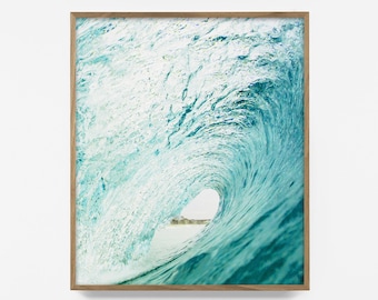 wave print, wave art, beach print, beach decor, beach art, ocean art, coastal art, coastal print, printable, turquoise print, turquoise art