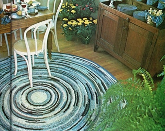 Easy To Crochet Rag Rug Crochet Pattern Round Rag Rug Crochet Pattern PDF Instant Download