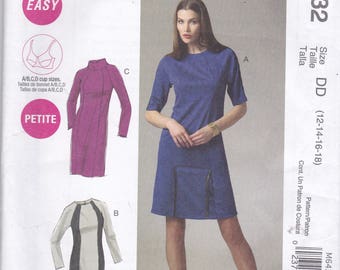 McCalls 6432 Womens Fitted Dress in 3 Variations SIze 12,14,16,18 UNCUT