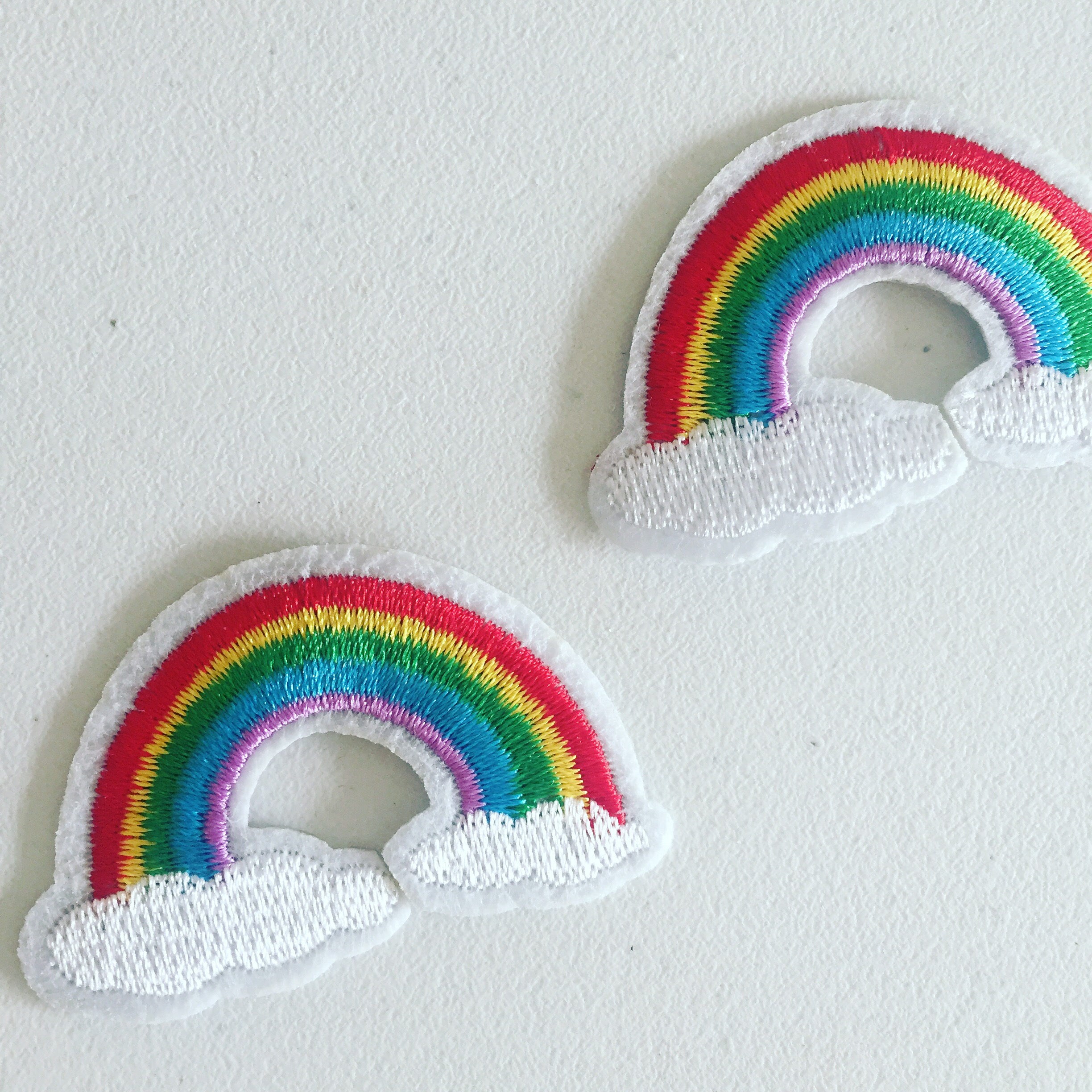 Rainbow Iron-On Patch Vintage Effect Patch DIY Embroidery