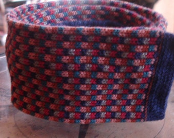 Vintage Skinny Square Tie Multi Color