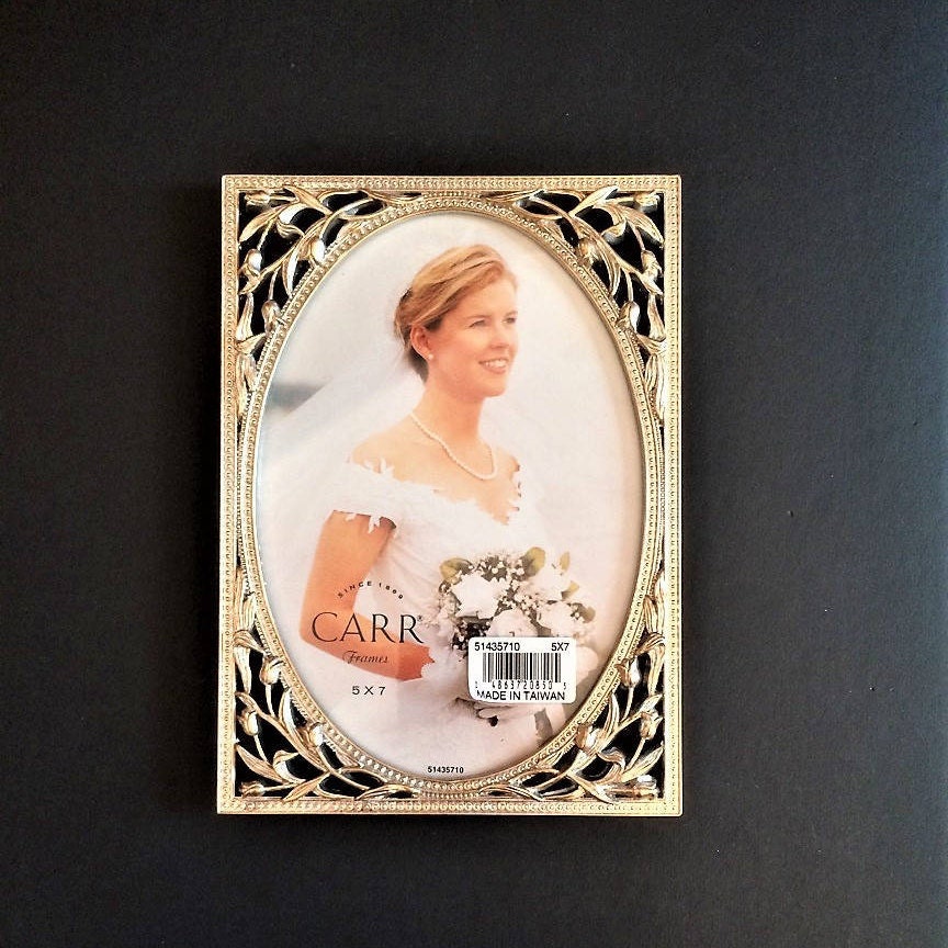 Carr Gold Tone Picture Frame 5 X 7 Wedding Zoom