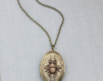 Bee Locket Necklace