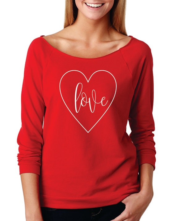 Valentine's Day Sweatshirt Love Sweatshirt Heart