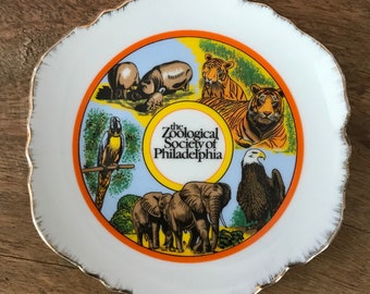 Vintage Philadelphia Zoo Plate The Zoological Society of Philadelphia dish