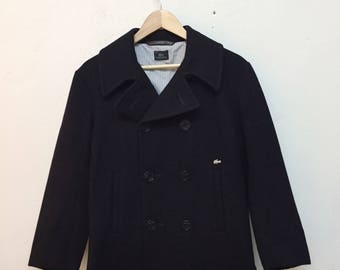 Lacoste Double Breasted Wool Jacket