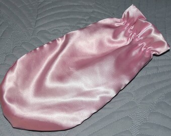Double satin mitten in baby pink, Sissy Lingerie