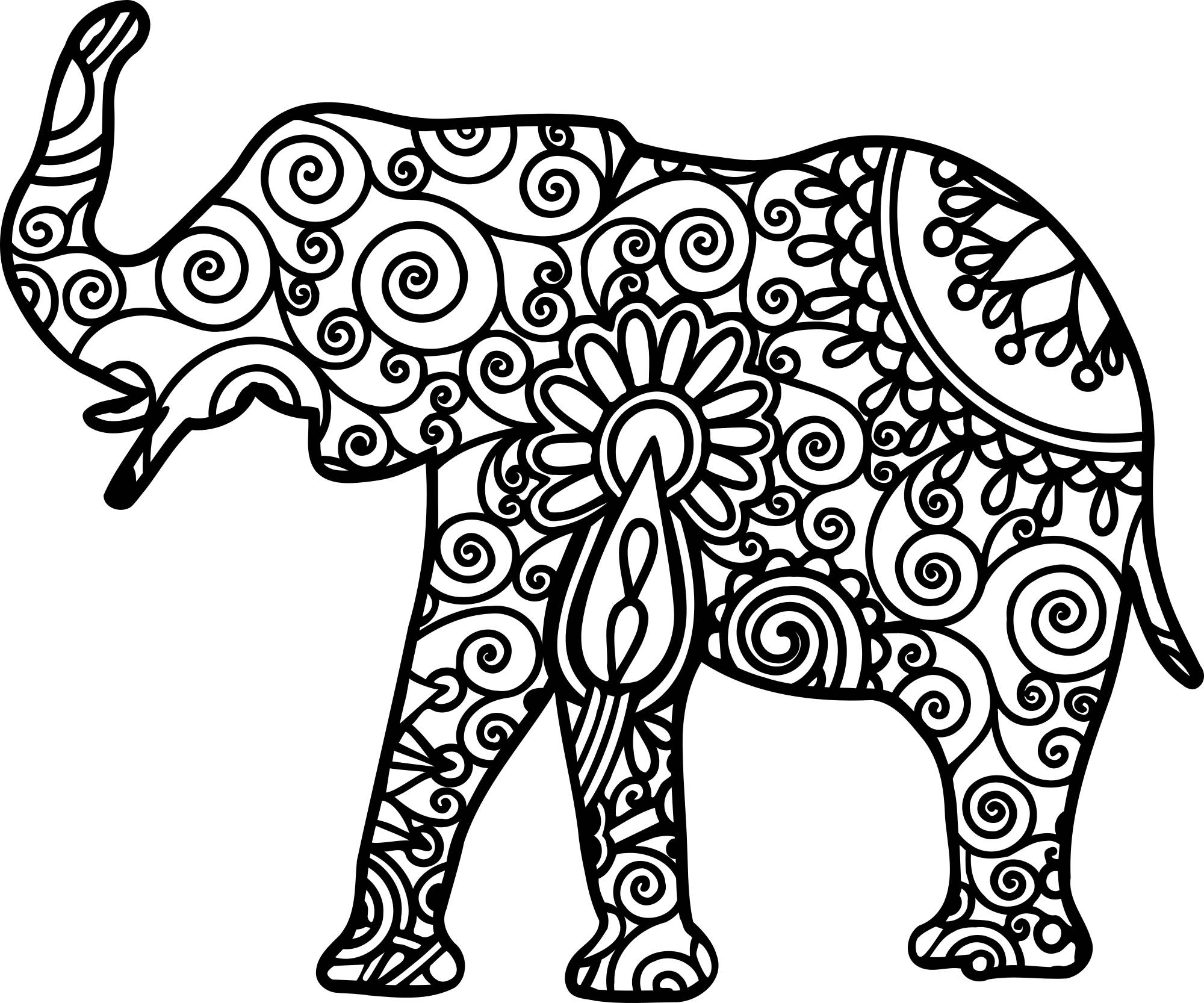 Download Mandala Elephant SVG cuttable file from LeighsSVGs on Etsy Studio