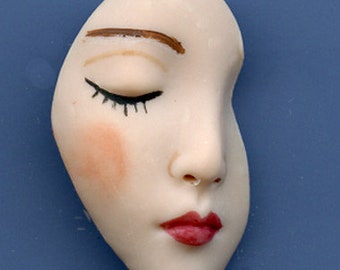 Face Cab 1 1/2"Polymer Clay Detailed Profile for Bead Work FLPR 3