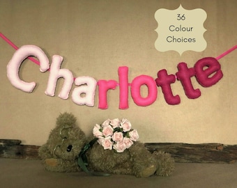Personalised Felt Name Banner for Your Baby or Child
