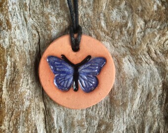 Butterfly Diffuser Necklace | Essential Oil Diffuser | Terracotta Diffuser | Girls Difffuser Necklace | Aromatherapy Pendant
