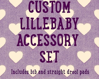 Lillebaby accessory set, lillebaby accessories, lillebaby bib, lillebaby suck pads, bib and suck pads, lillebaby suckpads