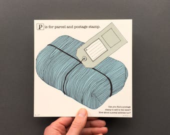 P is for Parcel - Original Artwork from An A to Z Treasure Hunt