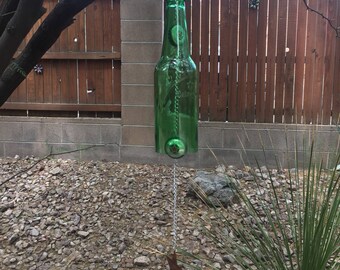 Wind chime, recycled / upcycled, Heineken, beer bottle