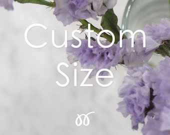 Additional listing for Custom size option.