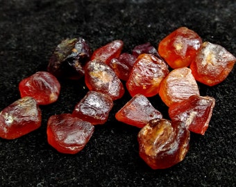 112.75 Unheated& Natural Orange Red Garnet Rough Lot