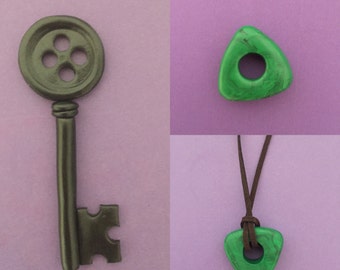 Coraline Seeing Stone - Looking Stone Amulet - Coraline Necklace - Coraline key