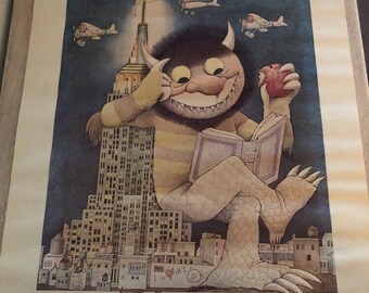 Maurice Sendak Poster 1st NY Book Fair 1979 Where The Wild Things Are Monster