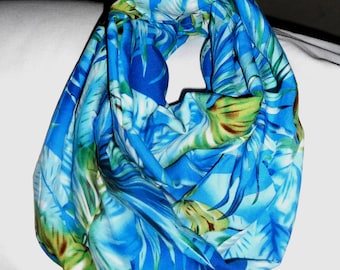 Blue Hawaiian infinity scarf