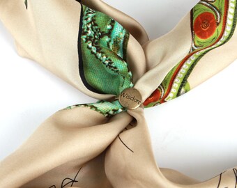 Wisdom Scarf ring nickle antique gold antique silver color Scarf holder Elegant Scarf Pin beautiful pouch box gift packed Flora Koh