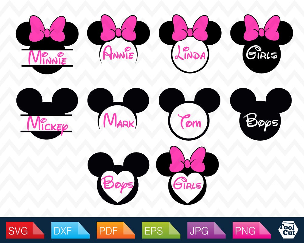 Mickey Mouse Monogram Svg Mickey Mouse Monogram Frame Svg