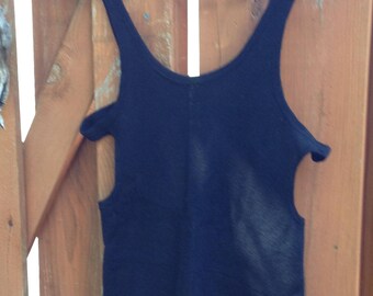 Mens Navy Blue 1920's Wool Swimsuit