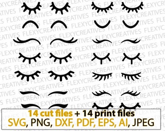 Eyelashes SVG, Eyelashes Unicorn Vector, Clipart, Cut File, Eyelashes Clip Art, Cricut, Eyelashes Silhouette png, DXF, pdf, EPS #vc-18