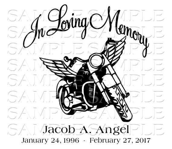 Download SPECIAL In Loving Memory Motorcycle Loss SVG Sticker Decal