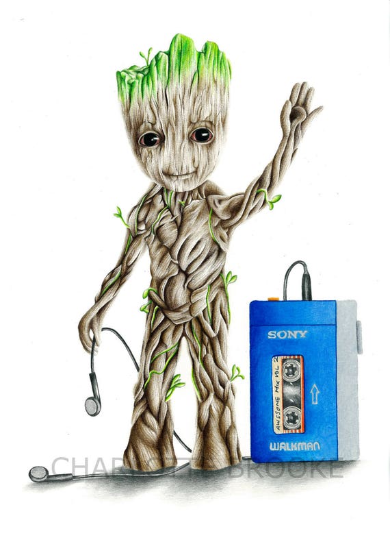 It's just a graphic of Bright Realistic Baby Groot Drawing It's just an image of Bright Realistic Baby Groot Drawing