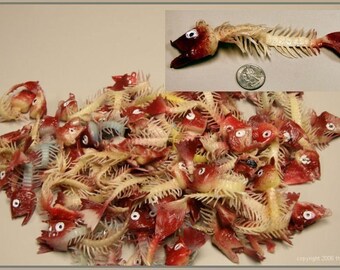 1960's Weird Rubber Dead Fish Skeletons HILARIOUS