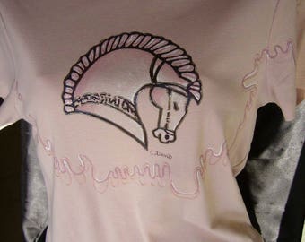 Hand painted cotton t-shirt