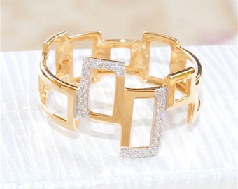 18K Gold / pretty diamond ring - 18 k gold - 750/1000