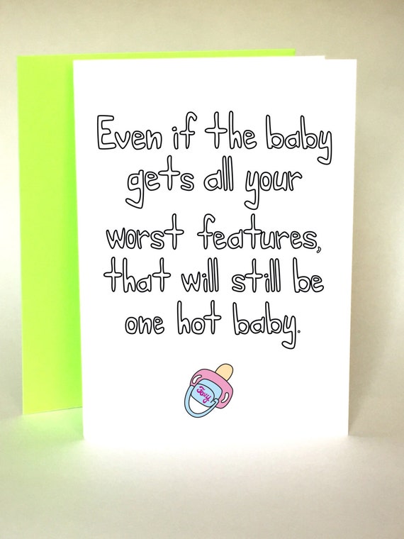 Funny Baby shower card new baby new baby card baby shower