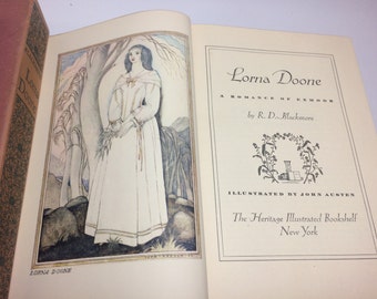 Lorna Doone - A Romance of Exmoor by R.D. Blackmore. The Heritage Press, NY, 1943. Pages: 549
