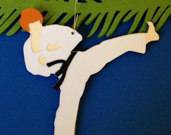 Martial Arts Guy Christmas tree ornament