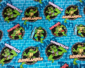 TMNT Fabric By the Yard BTY from 1/4yd, Fat Quarter to Full Yards 100% Cotton for Crafts, Quilting Teenage Mutant Ninja Turtles